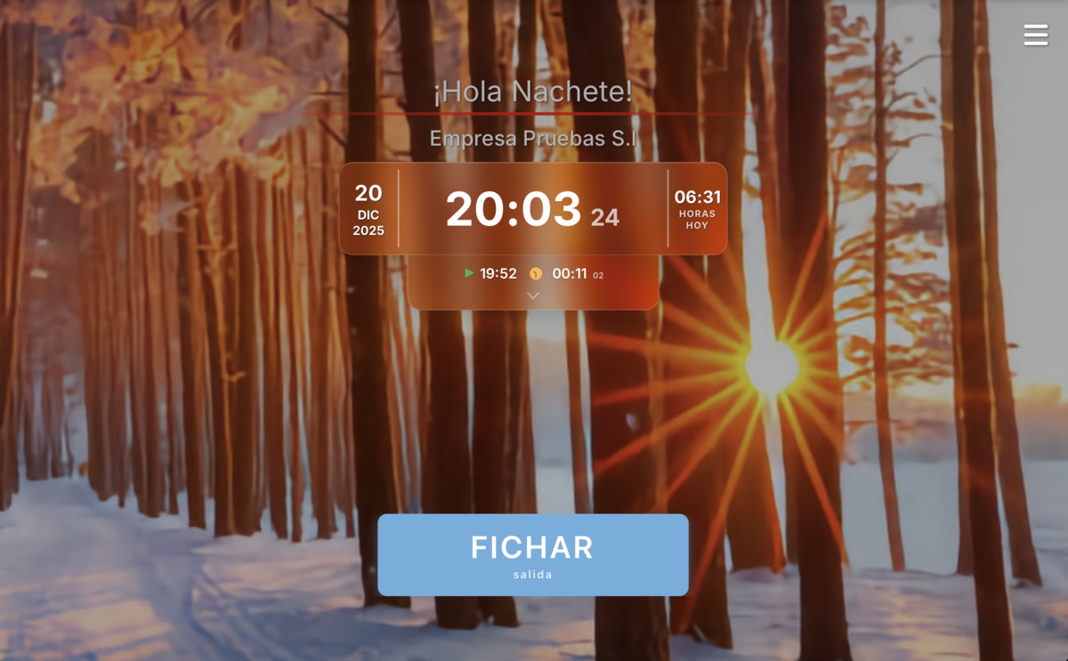 Pantalla principal de Fichiando
